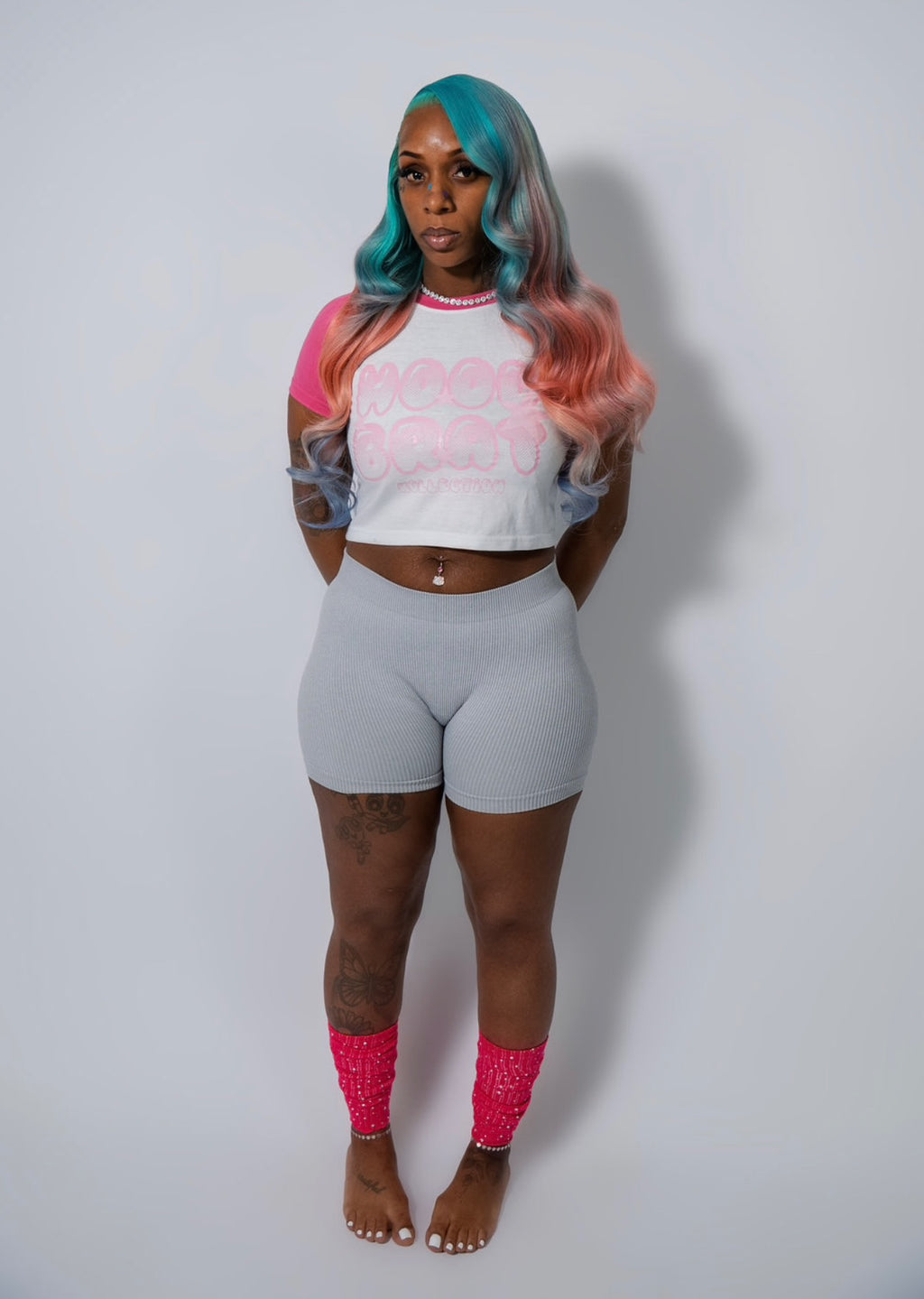 Da Hood Brat Pink Crop Top