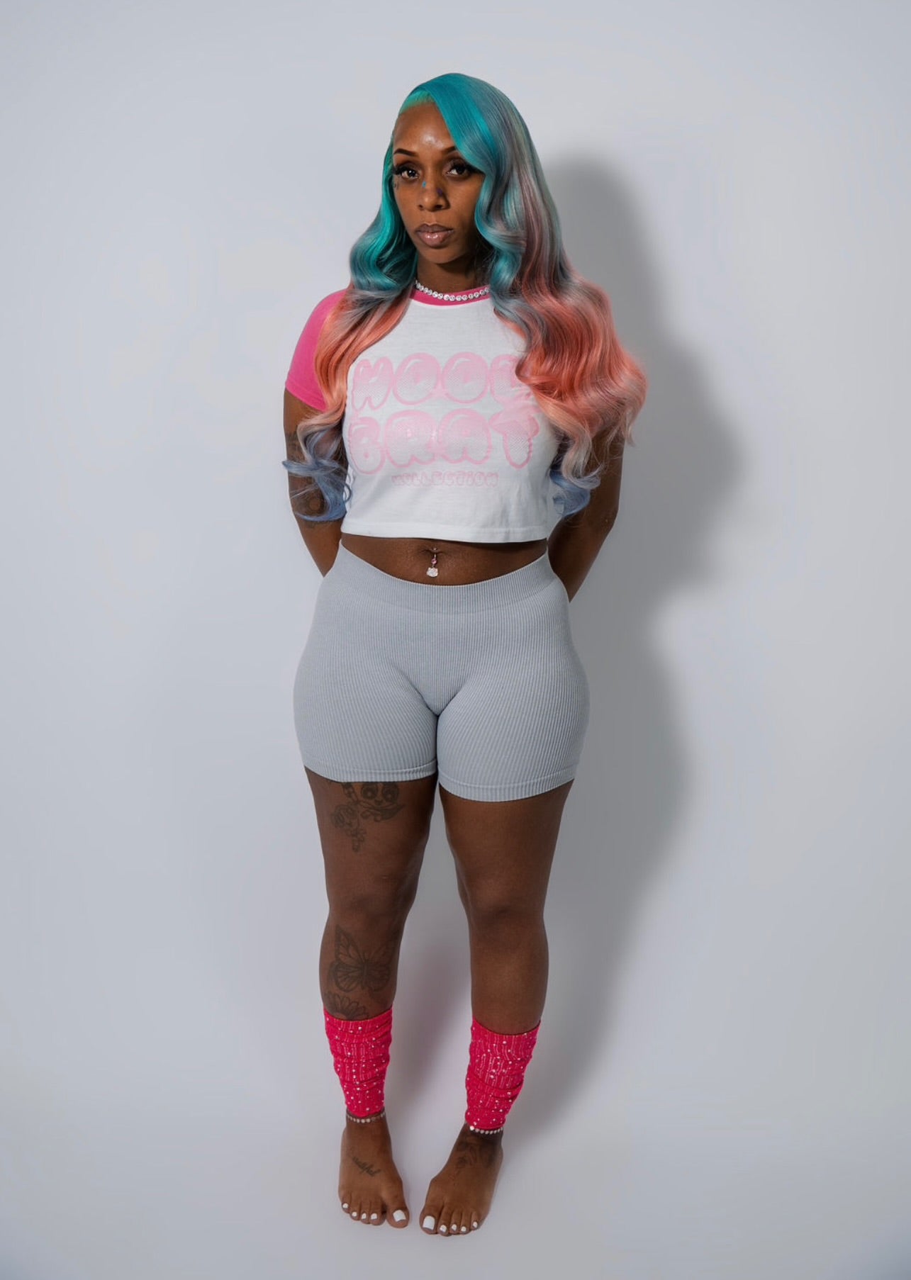 Da Hood Brat Pink Crop Top